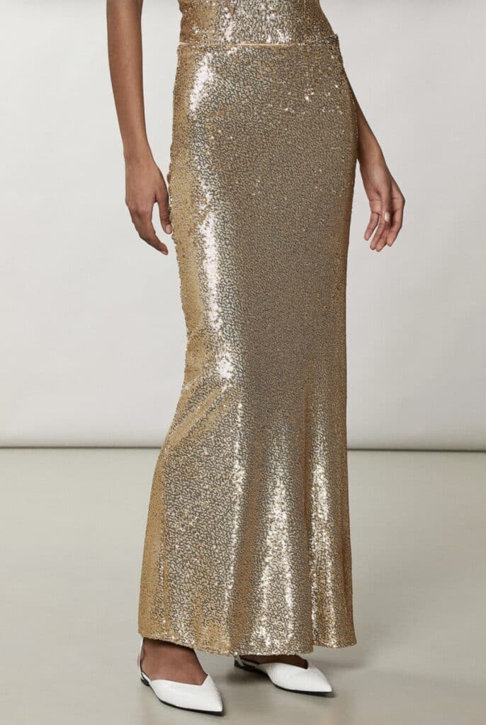 Długa spódnica z cekinami Patrizia Pepe